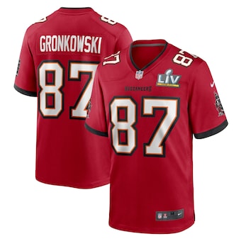 Men's Tampa Bay Buccaneers Rob Gronkowski Super Bowl LV Game Vapor Jersey Red