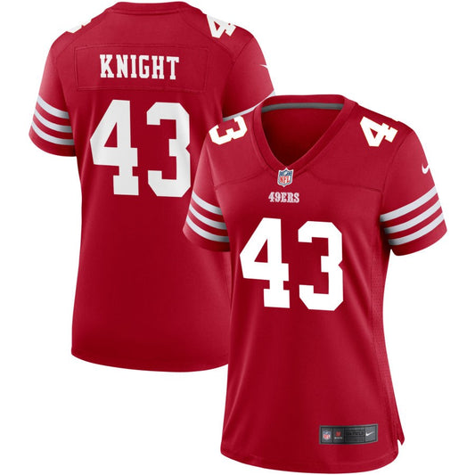 Qwuantrezz Knight San Francisco 49ers Nike Women's Game Jersey - Scarlet