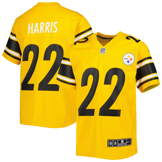 Najee Harris Pittsburgh Steelers Nike Youth Inverted Game Jersey - Gold