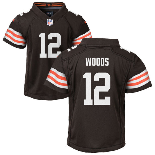 Michael Woods Nike Cleveland Browns Youth Game Jersey - Brown