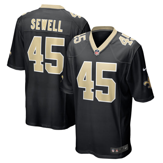 Nephi Sewell New Orleans Saints Nike Game Player Jersey - Black