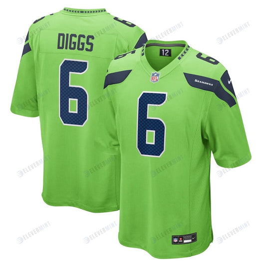 Quandre Diggs 6 Seattle Seahawks Game Men Jersey - Neon Green