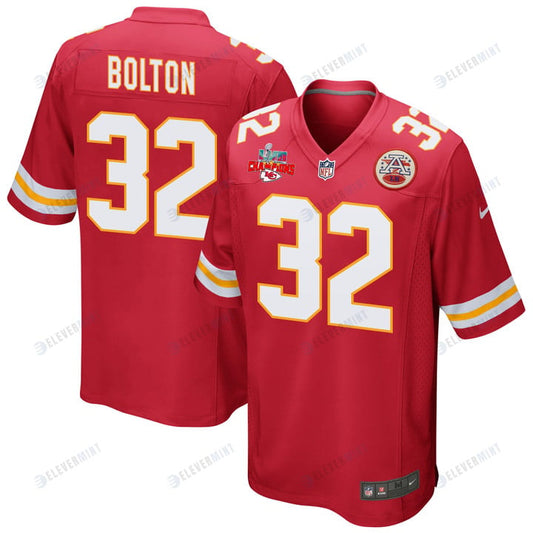 Nick Bolton 32 Kansas City Chiefs Super Bowl LVII Champions 3 Stars Men Game Jersey - Red