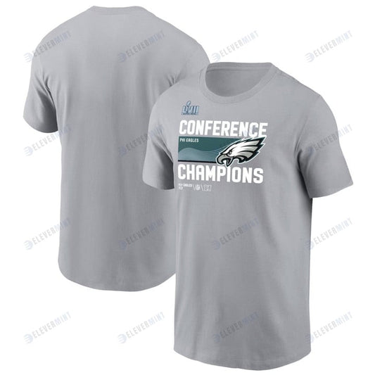 Philadelphia Eagles 2022 NFC Champions Locker Room Trophy Collection T-Shirt - Gray