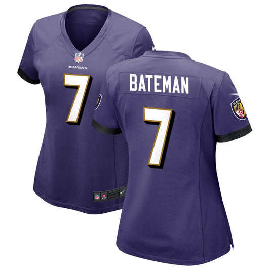 Rashod Bateman Baltimore Ravens Nike Women's Game Jersey - Purple