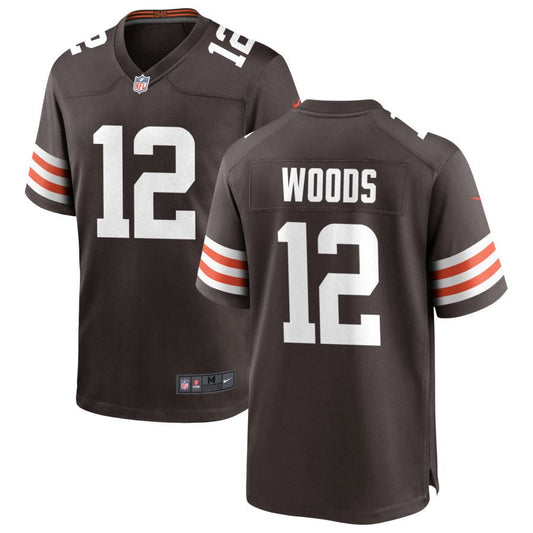 Michael Woods Nike Cleveland Browns Game Jersey - Brown