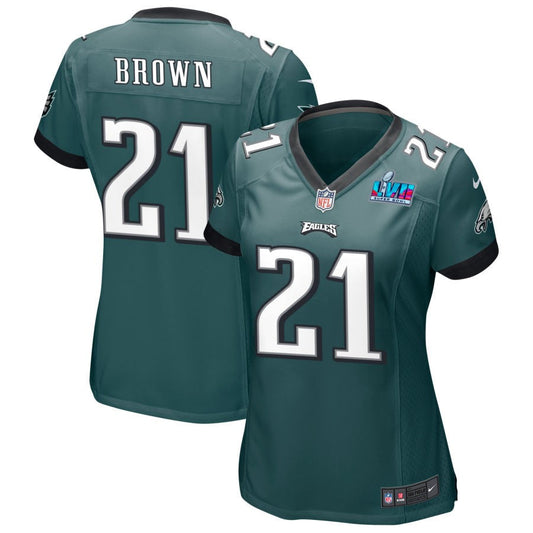 Sydney Brown Philadelphia Eagles Nike Women's Super Bowl LVII Game Jersey - Midnight Green