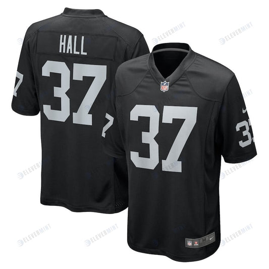 Tyler Hall 37 Las Vegas Raiders Men Team Game Jersey - Black