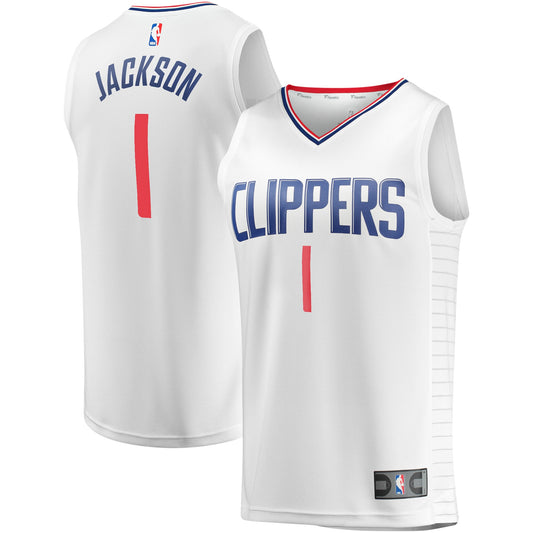 Reggie Jackson LA Clippers Fanatics Branded Youth Fast Break Player Jersey - Association Edition - White