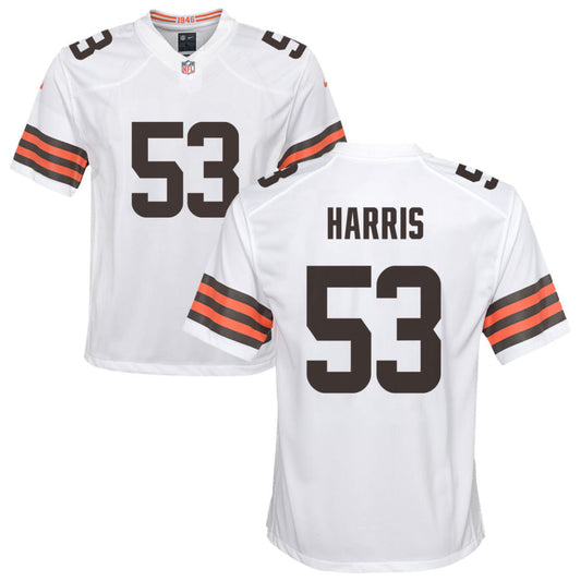 Nick Harris Nike Cleveland Browns Youth Game Jersey - White