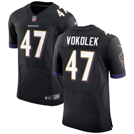 Travis Vokolek Baltimore Ravens Nike Speed Machine Elite Jersey - Black