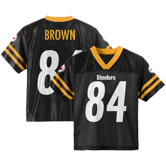 Toddler Antonio Brown Black Pittsburgh Steelers Team Color Jersey