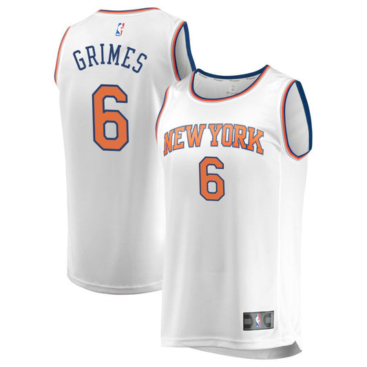 Quentin Grimes New York Knicks Fanatics Branded Fast Break Replica Jersey - Association Edition - White