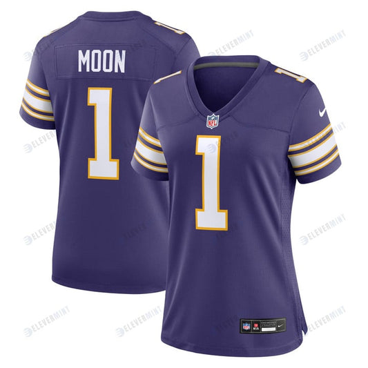 Warren Moon 1 Minnesota Vikings Women's Classic Retired Game Jersey - Purple