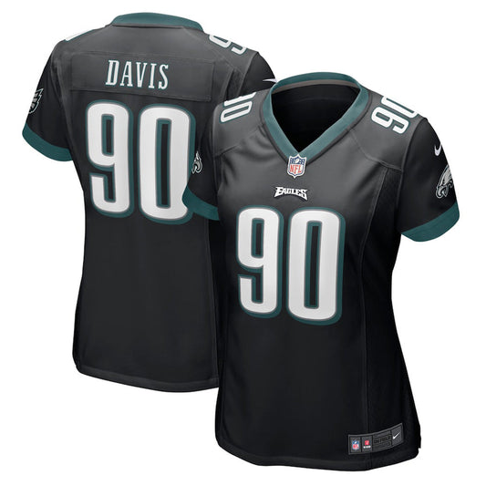 Women's Philadelphia Eagles Jordan Davis Game Jersey - Black