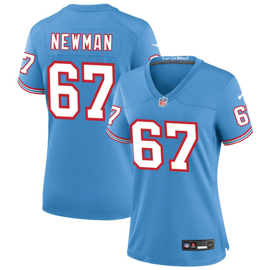 Xavier Newman Tennessee Titans Nike Women's Oilers Throwback Game Jersey - Light Blue