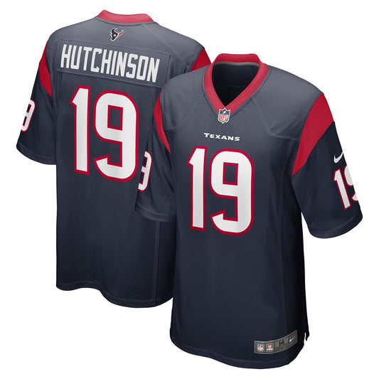 Xavier Hutchinson Houston Texans Nike Team Game Jersey - Navy