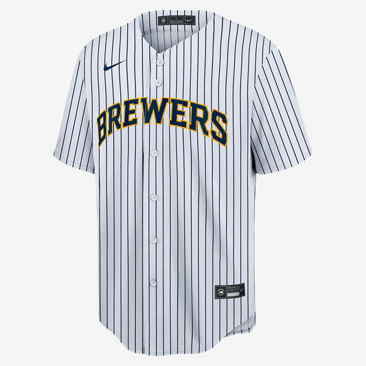 MLB Milwaukee Brewers Men's Replica Baseball Jersey - White