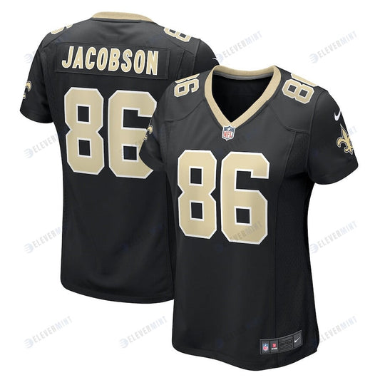 Michael Jacobson 86 New Orleans Saints Women Game Jersey - Black