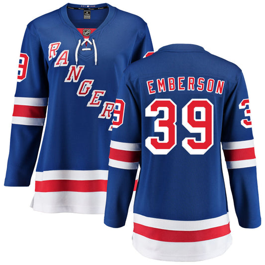 Ty Emberson New York Rangers Fanatics Branded Women's Home Breakaway Jersey - Blue