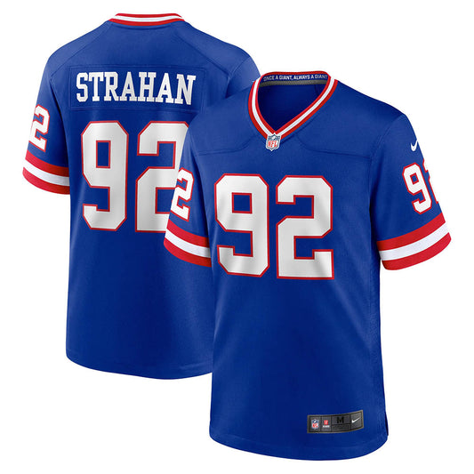 Men's New York Giants Michael Strahan Classic Retired Player Game Jersey Royal