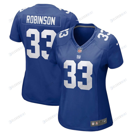 Aaron Robinson 33 New York Giants Women Game Jersey - Royal