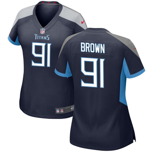 Shakel Brown Tennessee Titans Nike Women's Game Jersey - Navy