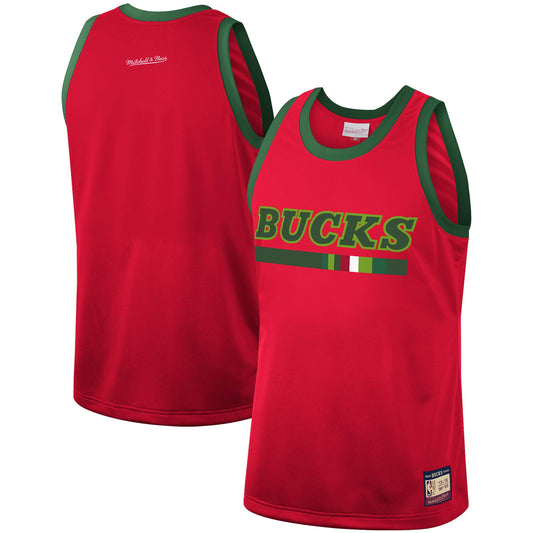 Milwaukee Bucks Mitchell & Ness Hardwood Classics Team Heritage Fashion Jersey - Red