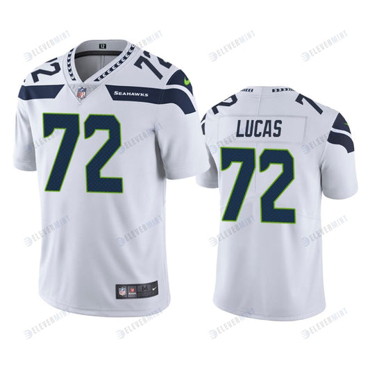 Seattle Seahawks Abraham Lucas 72 White Vapor Limited Jersey