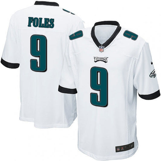 Men's Philadelphia Eagles Nick Foles Game Jersey White