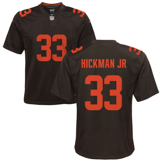 Ronnie Hickman Jr Cleveland Browns Nike Youth Alternate Game Jersey - Brown