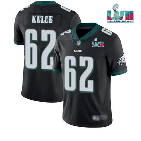 Men's Philadelphia Eagles Jason Kelce Super Bowl 57 Game Vapor Jersey Black