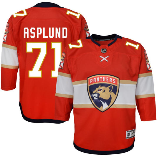 Rasmus Asplund Florida Panthers Youth Home Premier Jersey - Red