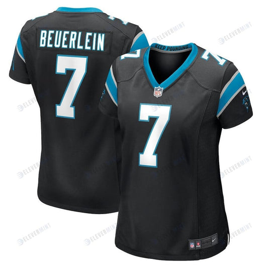 Steve Beuerlein 7 Carolina Panthers Women's Game Jersey - Black