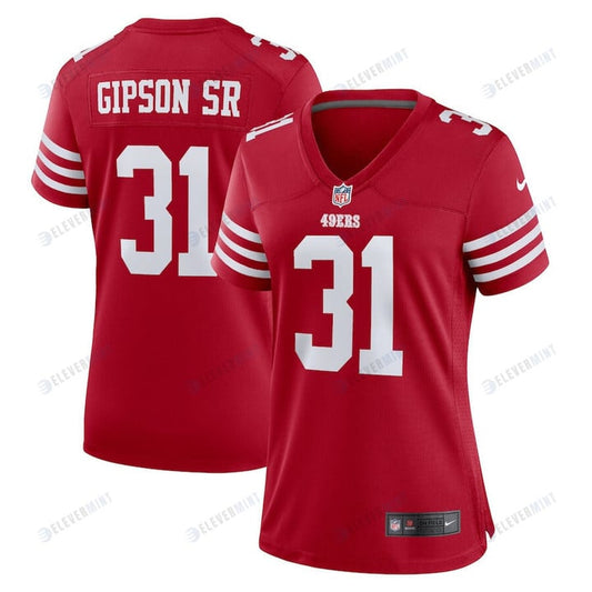 Tashaun Gipson Sr. 31 San Francisco 49ers Women's Home Game Player Jersey - Scarlet