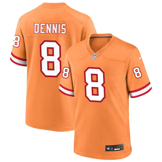 SirVocea Dennis Tampa Bay Buccaneers Nike Throwback Game Jersey - Orange