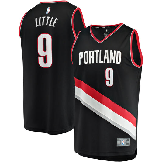 Nassir Little Portland Trail Blazers Fanatics Branded Fast Break Player Jersey - Icon Edition - Black