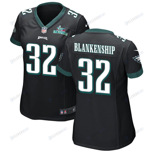 Reed Blankenship 32 Philadelphia Eagles Super Bowl LVII Champions Women Game Jersey - Black