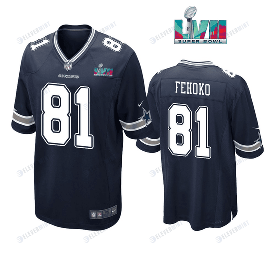 Simi Fehoko 81 Dallas Cowboys Super Bowl LVII Super Bowl LVII Navy Men Game Jersey