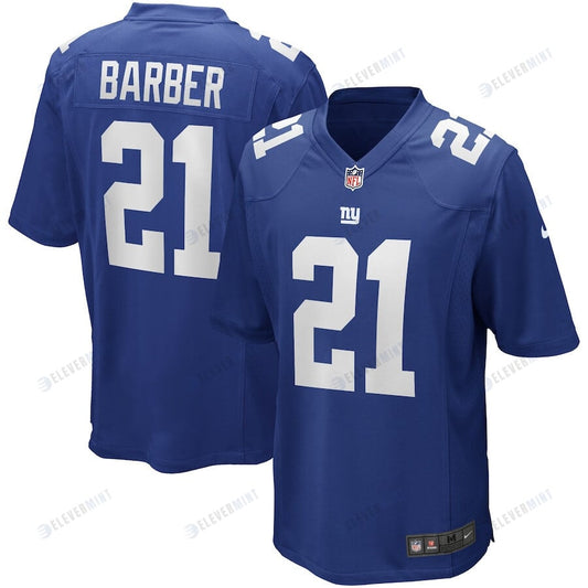 Tiki Barber 21 New York Giants Men Game Retired Jersey - Royal