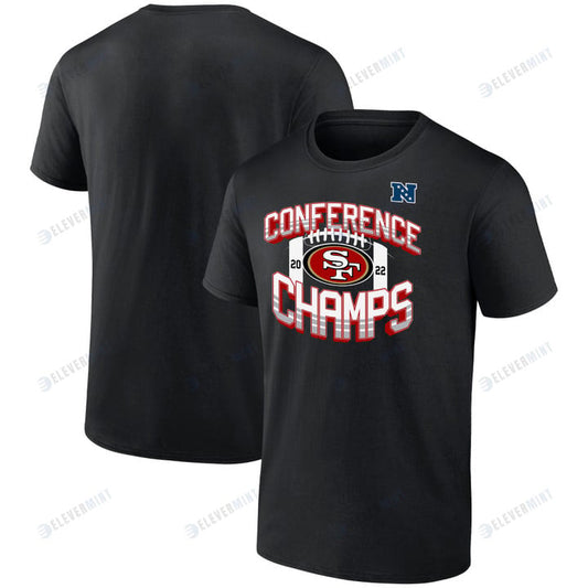 San Francisco 49ers 2022 NFC Conference Champions Icon Bold T-Shirt - Black