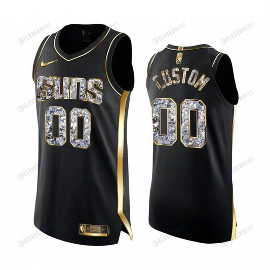 Phoenix Suns Custom 00 Black Diamond Limited Edition Jersey 2022 NBA Playoffs