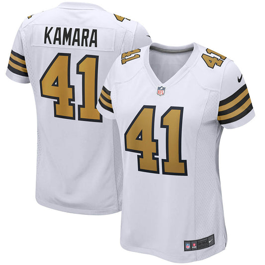 Women's New Orleans Saints Alvin Kamara Alternate Game Player Jersey White