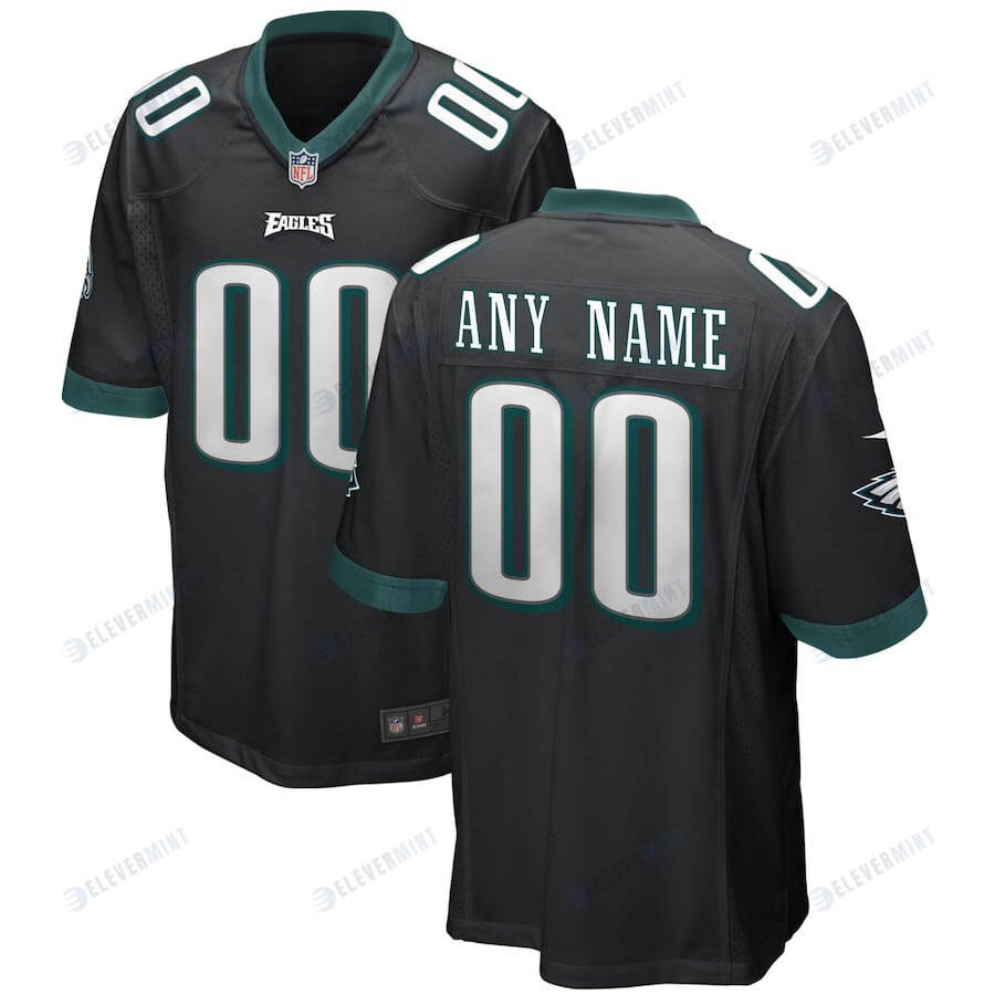 Philadelphia Eagles Alternate Custom Game Jersey - Black