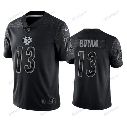 Miles Boykin 13 Pittsburgh Steelers Black Reflective Limited Jersey - Men