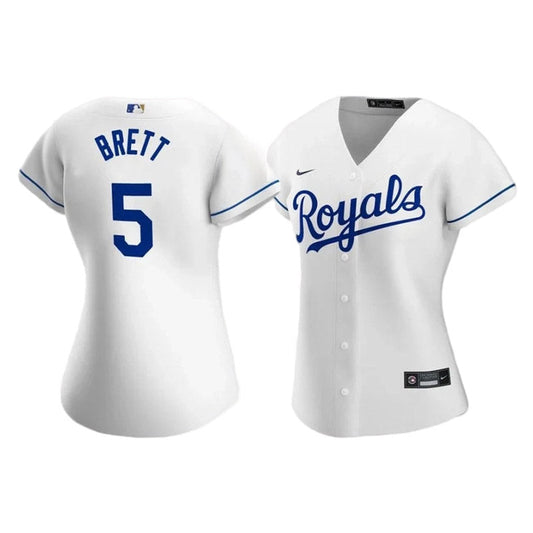 Women's Kansas City Royals George Brett Replica Home Jersey - White