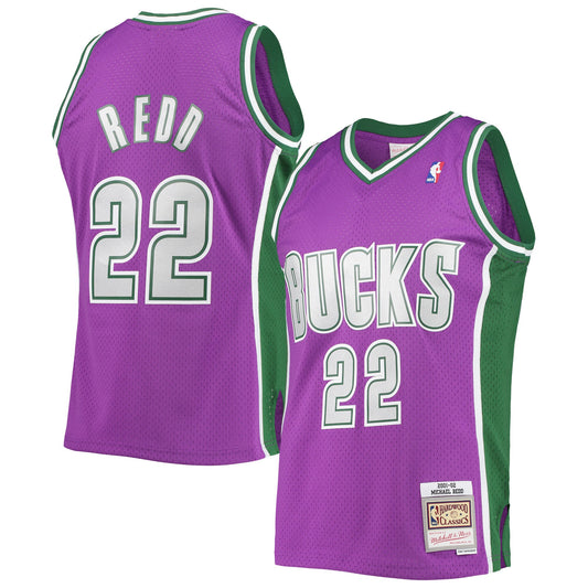 Michael Redd Milwaukee Bucks Mitchell & Ness Hardwood Classics Swingman Jersey - Purple