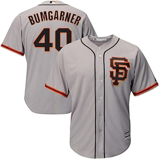 Men's San Francisco Giants Madison Bumgarner Replica Road Jersey - Gray