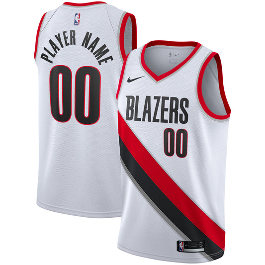 Portland Trail Blazers Nike 2020/21 Swingman Custom Jersey - Association Edition - White