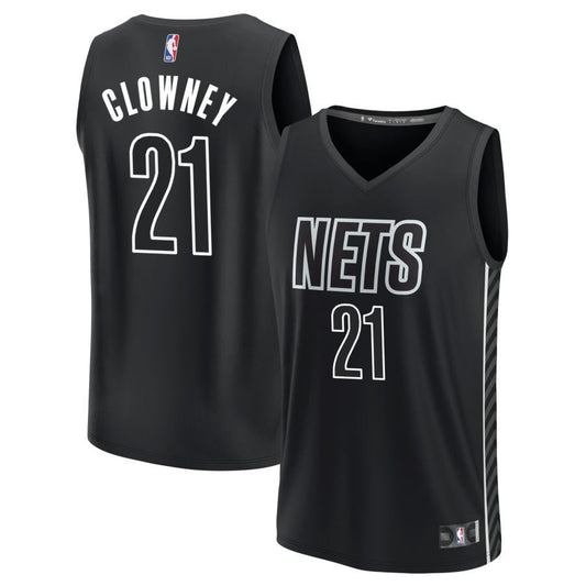 Noah Clowney Brooklyn Nets Fanatics Branded Youth Fast Break Replica Jersey - Statement Edition - Black